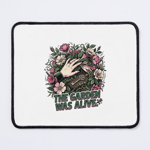 Item preview, The Garden Was Alive Secret Garden Hand and Key Sketch designed and sold by Fenay Designs.