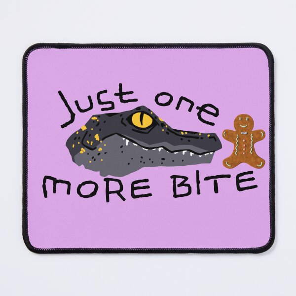 Item preview, Just One More Bite – Funny Crocodile & Gingerbread Cookie Cartoon Design designed and sold by RushVibeWear.