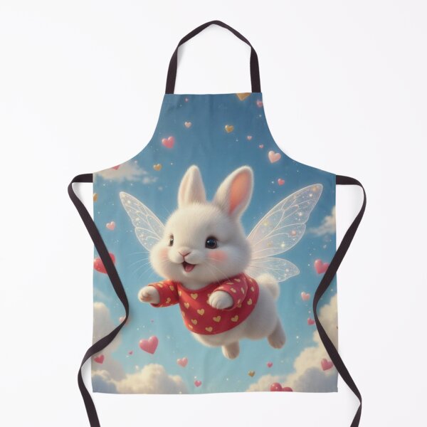 Item preview, Cute Fairy Bunny Flying in Blue Sky with Magical Hearts designed and sold by lovelistivkaa.