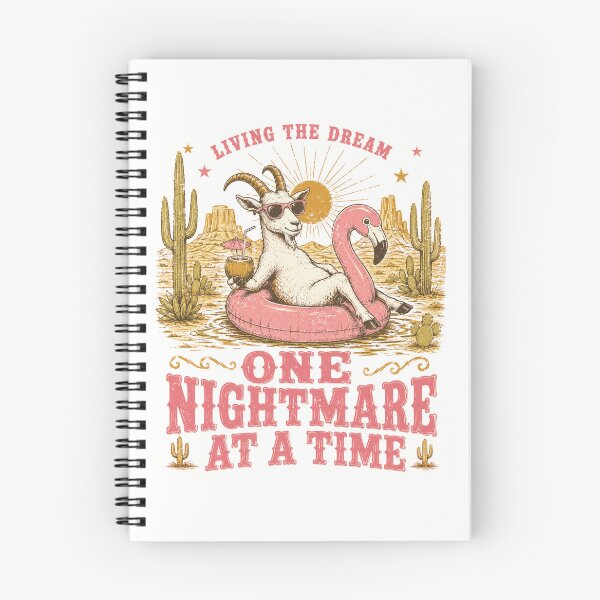 Item preview, Living The Dream One Nightmare At A Time Goat Flamingo Floatie designed and sold by Region.