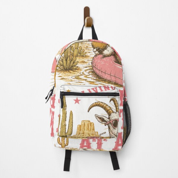 Item preview, Living The Dream One Nightmare At A Time Goat Flamingo Floatie designed and sold by Region.