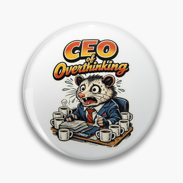 Item preview, CEO of Overthinking Opossum Funny Cartoon designed and sold by Print Loft.