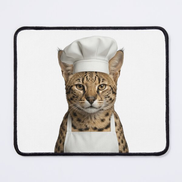 Item preview, Funny Savannah Cat Chef Realistic Animal Cooking Humor Art designed and sold by LazyOwlStore.
