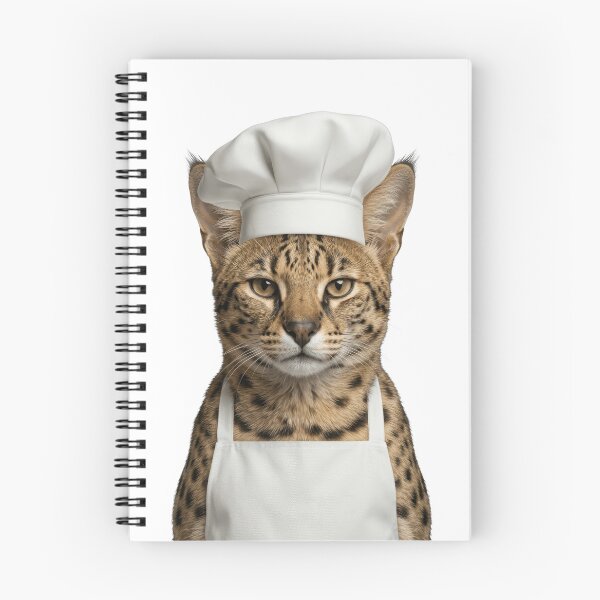 Item preview, Funny Savannah Cat Chef Realistic Animal Cooking Humor Art designed and sold by LazyOwlStore.