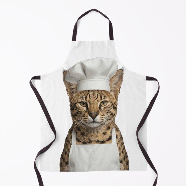 Item preview, Funny Savannah Cat Chef Realistic Animal Cooking Humor Art designed and sold by LazyOwlStore.