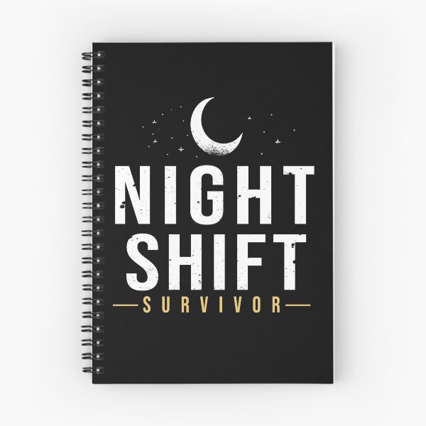 Item preview, Night Shift Survivor Glowing Neon Text Art designed and sold by AlaeStudio.