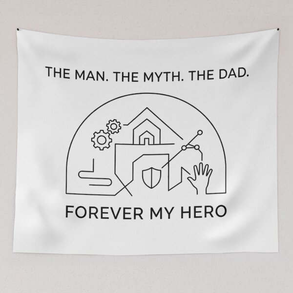 Item preview, The Man The Myth The Dad Minimalist Line Art Father’s Day Tribute Design designed and sold by MartBook.