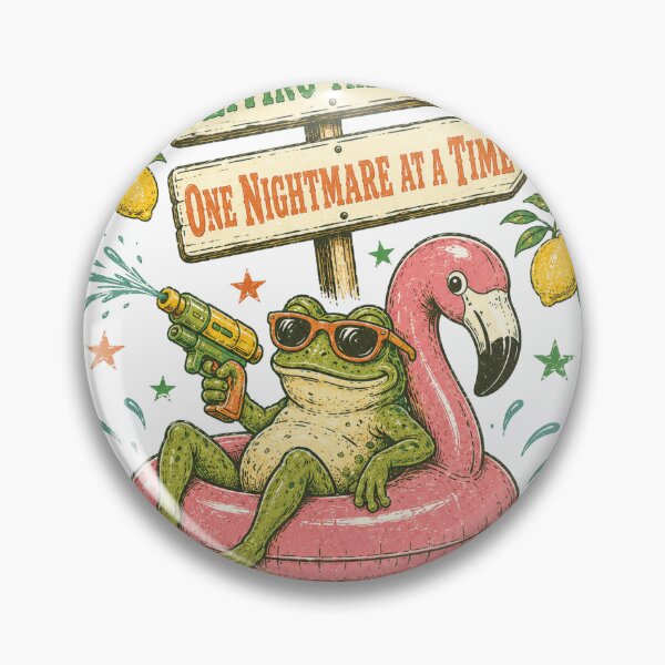 Item preview, Living The Dream One Nightmare At A Time Summer Frog Floatie designed and sold by Region.