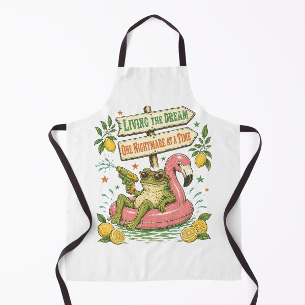Item preview, Living The Dream One Nightmare At A Time Summer Frog Floatie designed and sold by Region.