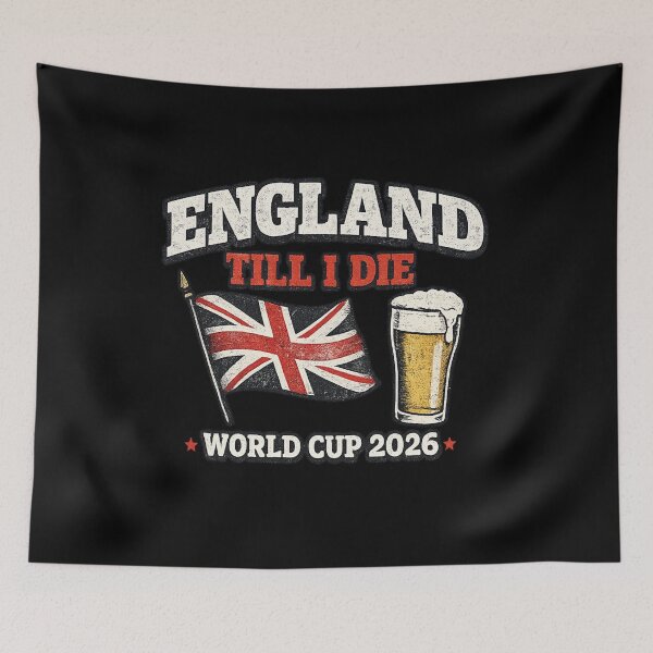 Item preview, England Till I Die – World Cup 2026 Retro Football Fan Shirt designed and sold by ArthUpscale.