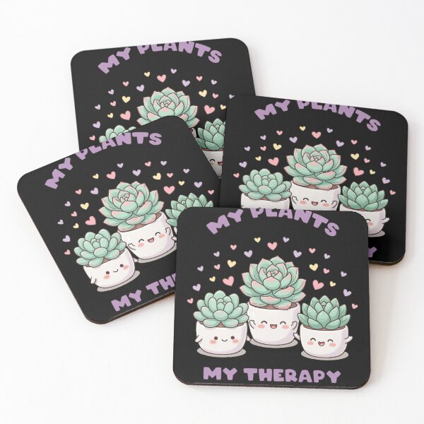 Item preview, My Plants My Therapy Kawaii Succulent Design designed and sold by Collagedream.