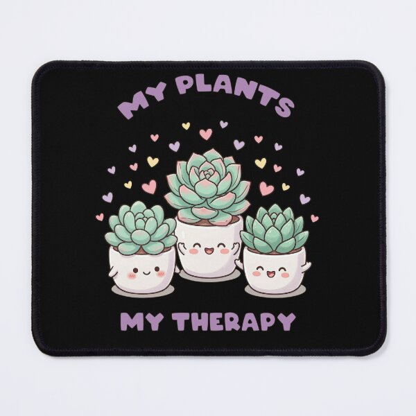 Item preview, My Plants My Therapy Kawaii Succulent Design designed and sold by Collagedream.