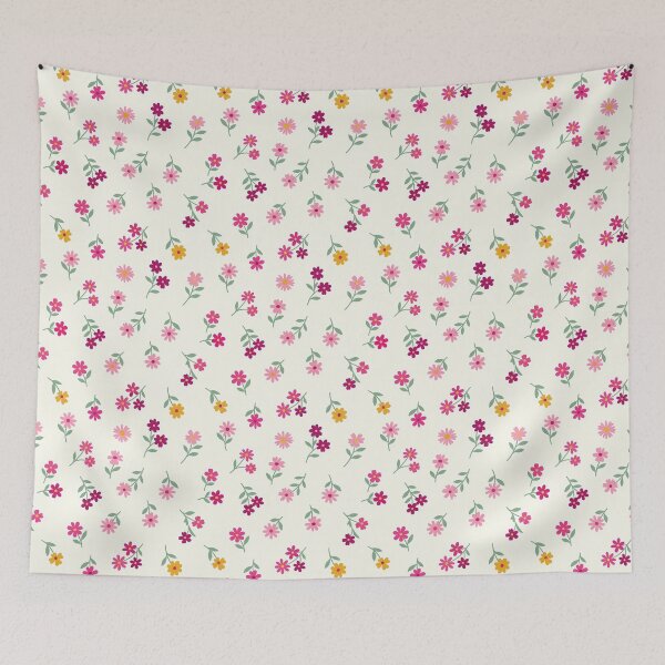 Item preview, Cute Pink Wildflower Seamless Pattern designed and sold by MegaNovaArt.