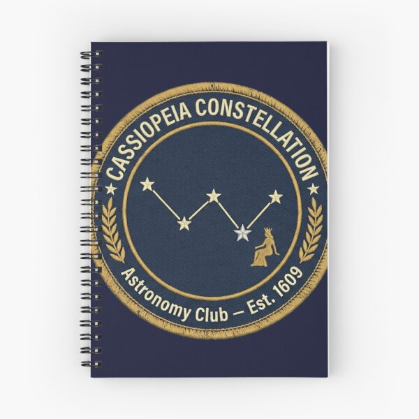 Item preview, Cassiopeia Constellation Vintage Astronomy Badge Patch designed and sold by CalmCapy Co.
