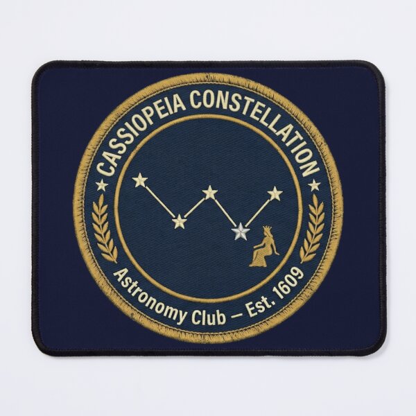 Item preview, Cassiopeia Constellation Vintage Astronomy Badge Patch designed and sold by CalmCapy Co.
