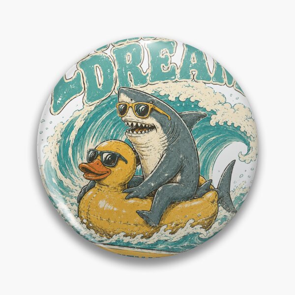 Item preview, Living The Dream One Nightmare At A Time Shark Duck Floatie designed and sold by Region.