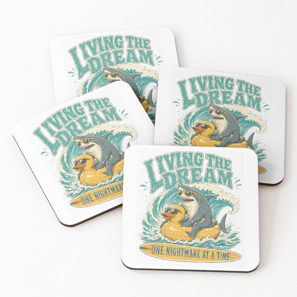 Item preview, Living The Dream One Nightmare At A Time Shark Duck Floatie designed and sold by Region.