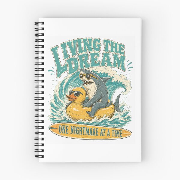 Item preview, Living The Dream One Nightmare At A Time Shark Duck Floatie designed and sold by Region.