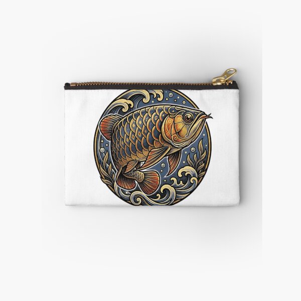 Item preview, Golden Arowana Fish Traditional Asian Art Emblem designed and sold by Munib320.