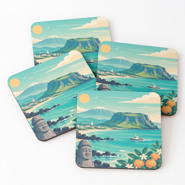 Item preview, Jeju Island South Korea Travel Poster designed and sold by MatthewHeights.