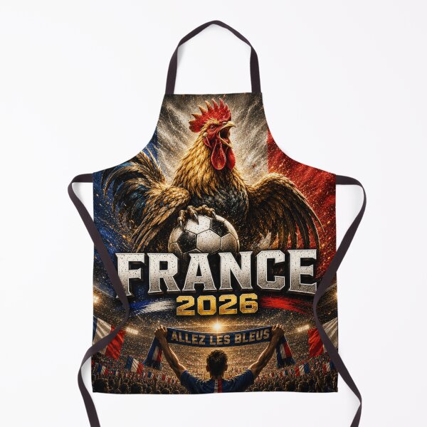 Item preview, France 2026 Football Rooster Fan Shield Artwork designed and sold by Winetastic-Art.