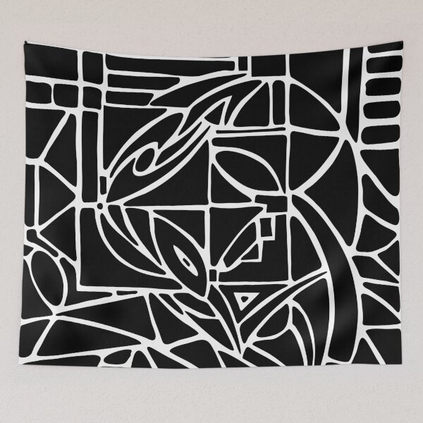 Item preview, Tribal Marks — Black and White Abstract Tribal Texture Pattern designed and sold by kutsalo.