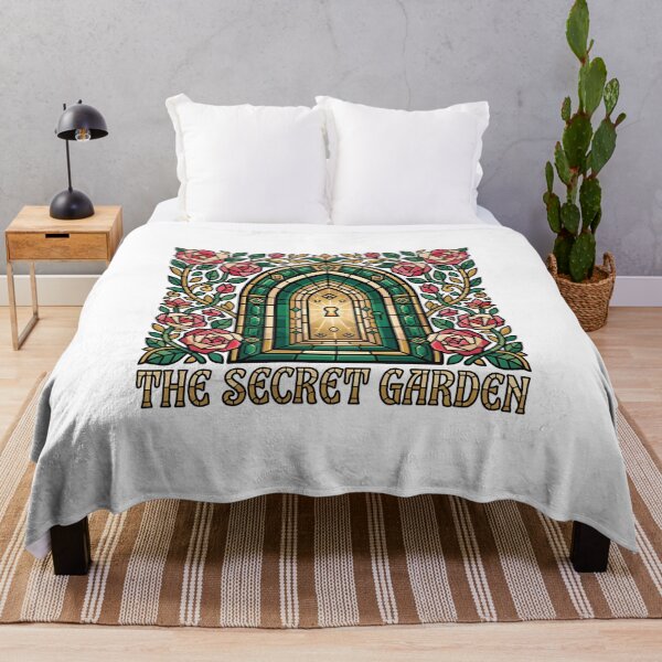 Item preview, The Secret Garden Stained Glass Arched Keyhole Door Art designed and sold by Fenay Designs.