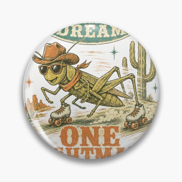 Item preview, Living The Dream One Nightmare At A Time Cowboy Grasshopper Roller Skating designed and sold by Region.