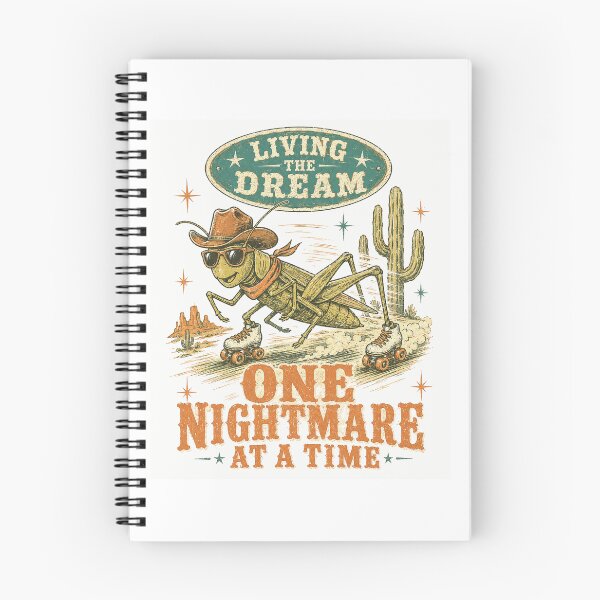 Item preview, Living The Dream One Nightmare At A Time Cowboy Grasshopper Roller Skating designed and sold by Region.