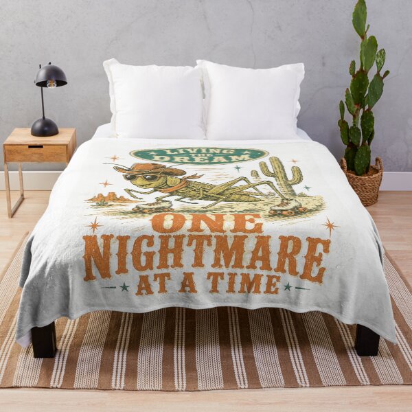 Item preview, Living The Dream One Nightmare At A Time Cowboy Grasshopper Roller Skating designed and sold by Region.