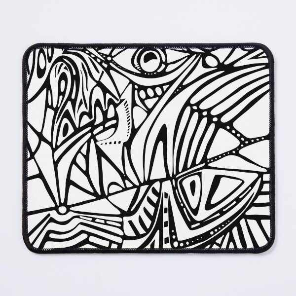 Item preview, Mystic Eye Outline — Black and White Line Art Abstract Pattern designed and sold by kutsalo.