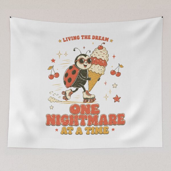 Item preview, Living The Dream One Nightmare At A Time Ladybug Ice Cream Roller Skating designed and sold by Region.
