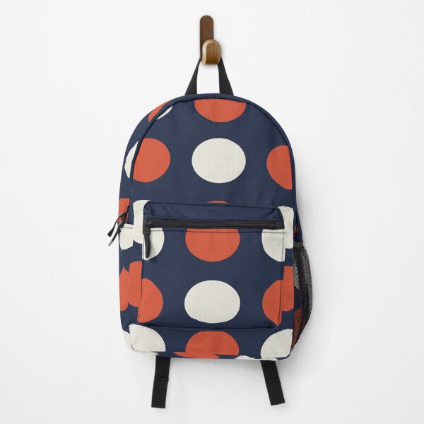 Item preview, TENNIS COURT CLAY CREAM and NAVY BLUE Symmetrical POLKA DOTS  designed and sold by RachelMacht.