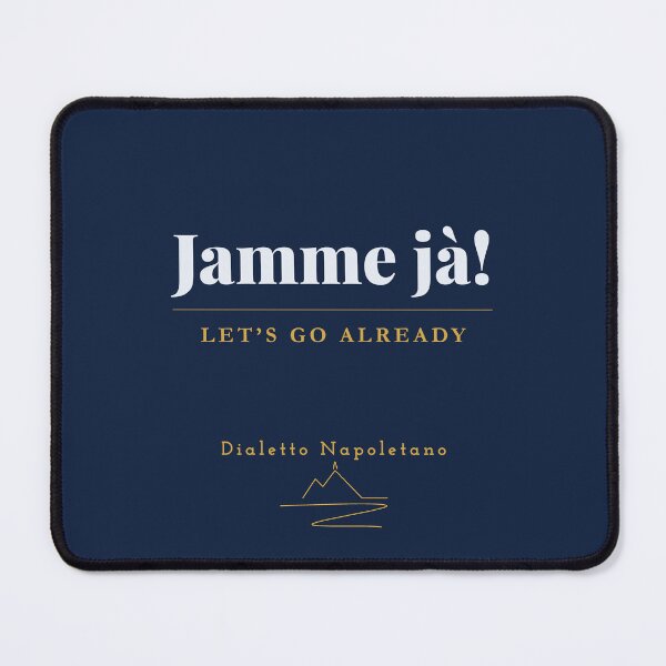 Item preview, Jamme Jà — Neapolitan Dialect Vintage Print Naples Italy Blue designed and sold by vesuviovibes.