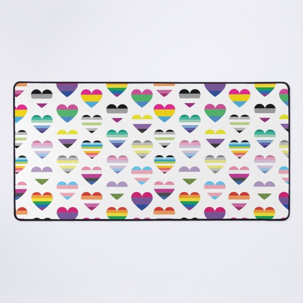 Item preview, Pride Hearts Pattern | LGBTQ+ Rainbow Flag Hearts on White designed and sold by Hallowed Artistry.