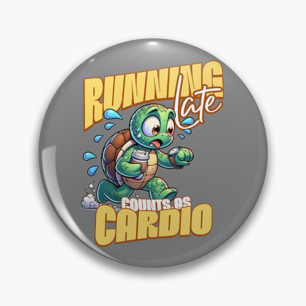 Item preview, Funny Running Late Cardio Turtle Tee designed and sold by TheSnarkyShark.