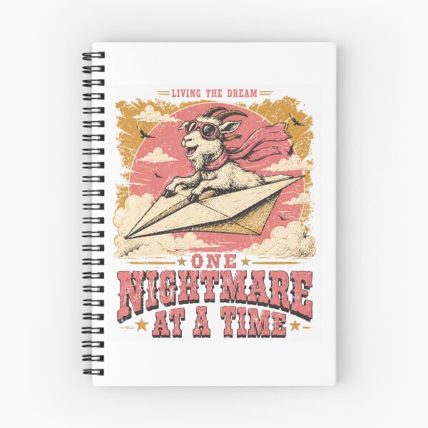 Item preview, Living The Dream One Nightmare At A Time Flying Goat Paper Airplane designed and sold by Region.