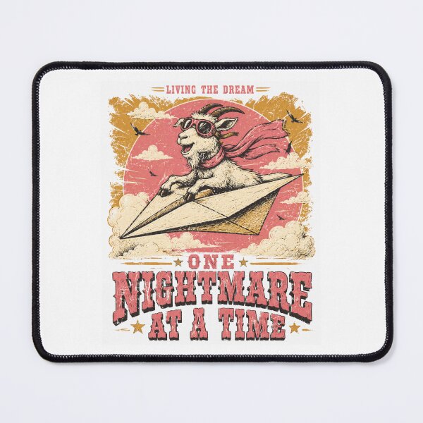 Item preview, Living The Dream One Nightmare At A Time Flying Goat Paper Airplane designed and sold by Region.