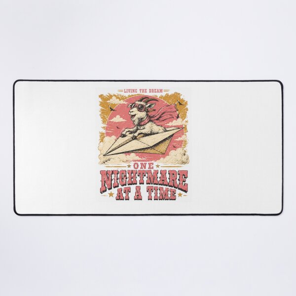 Item preview, Living The Dream One Nightmare At A Time Flying Goat Paper Airplane designed and sold by Region.