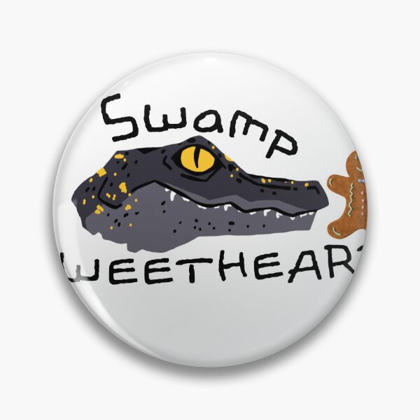 Item preview, Swamp Sweetheart – Funny Crocodile and Gingerbread Cookie Cartoon Design designed and sold by RushVibeWear.