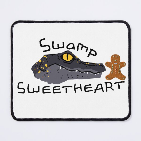 Item preview, Swamp Sweetheart – Funny Crocodile and Gingerbread Cookie Cartoon Design designed and sold by RushVibeWear.