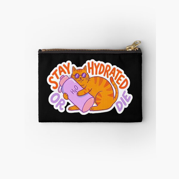 Item preview, Stay Hydrated Or Die Funny Cat Water Bottle Design designed and sold by Cat Meme Fund.