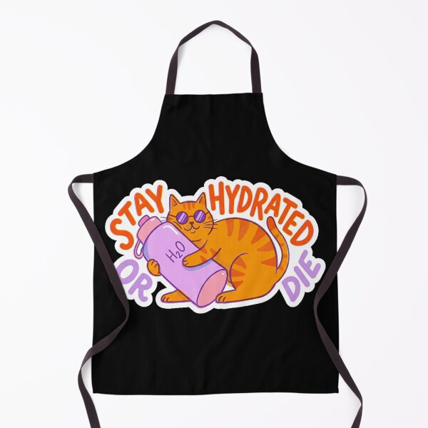 Item preview, Stay Hydrated Or Die Funny Cat Water Bottle Design designed and sold by Cat Meme Fund.