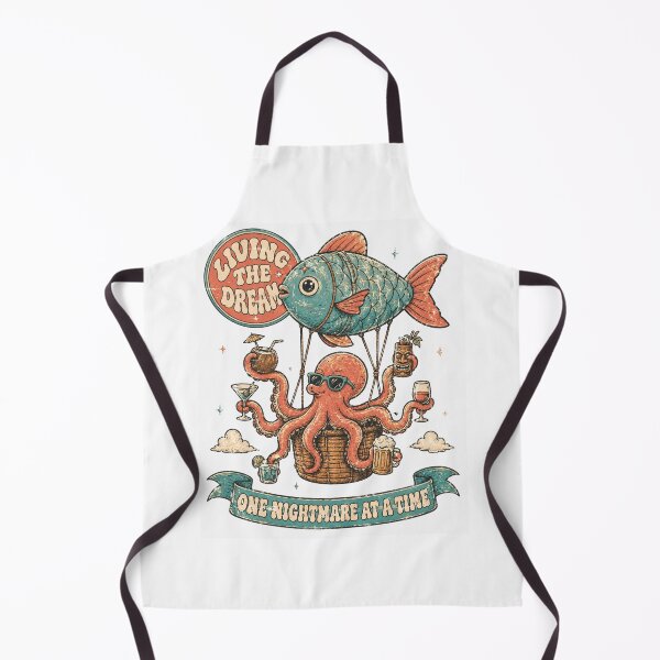 Item preview, Living The Dream One Nightmare At A Time Octopus Hot Air Balloon Fish designed and sold by Region.