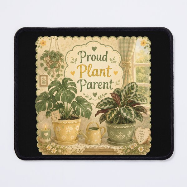 Item preview, Proud Plant Parent Cute Cottagecore Houseplant Design designed and sold by ImaginedSpace7.