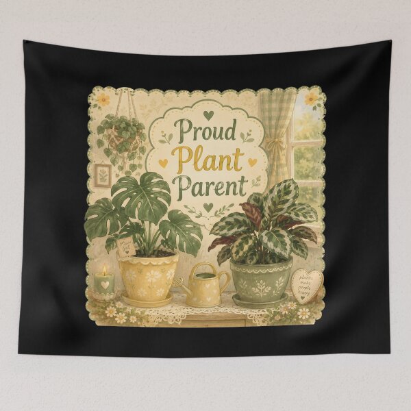 Item preview, Proud Plant Parent Cute Cottagecore Houseplant Design designed and sold by ImaginedSpace7.