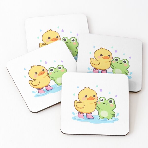 Item preview, Rainy Day Duck and Frog friend designed and sold by Webinath.