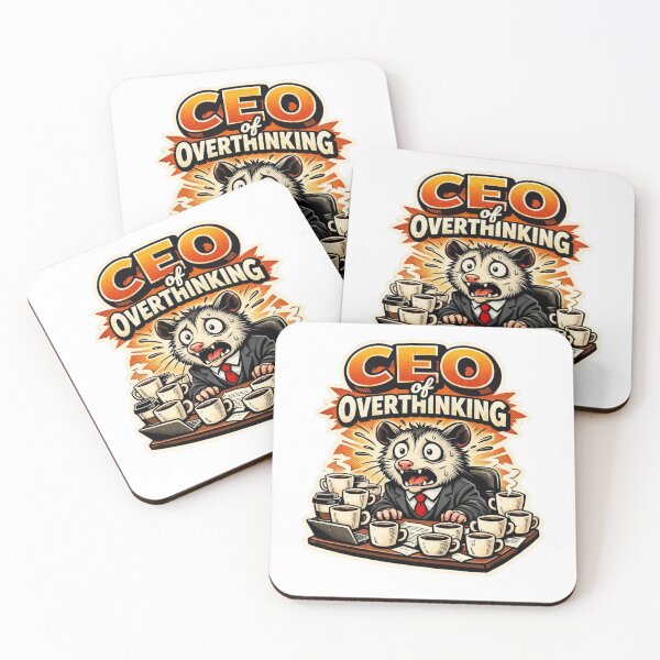 Item preview, CEO of Overthinking Opossum Cute Modern Meme designed and sold by Print Loft.