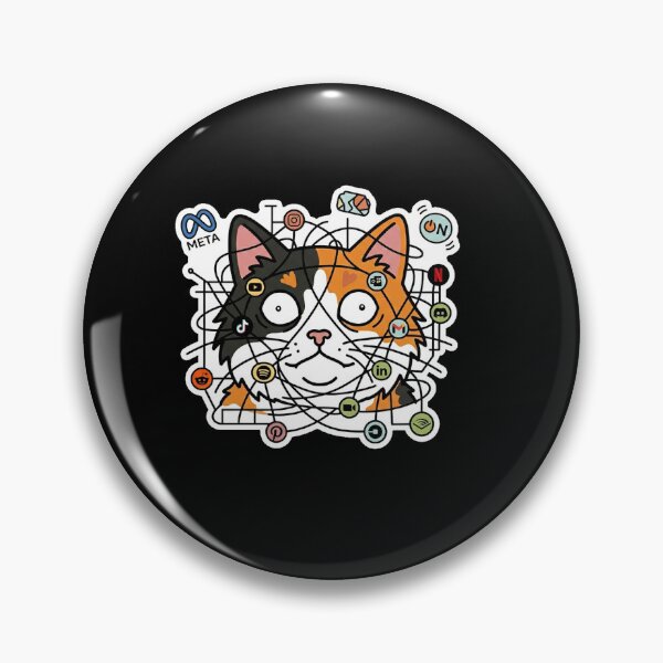 Item preview, Social Media Overload Tangled Cat Design designed and sold by Cat Meme Fund.