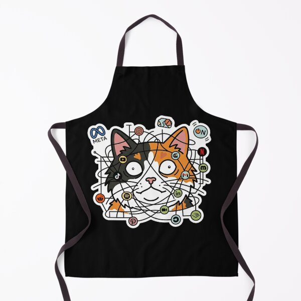 Item preview, Social Media Overload Tangled Cat Design designed and sold by Cat Meme Fund.